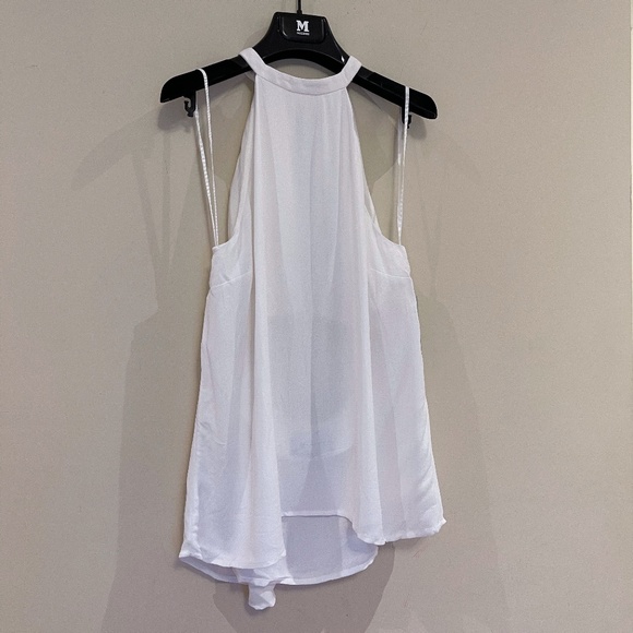 NWT A.L.C White Halter Tank Top Sz M - Picture 2 of 8